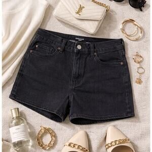 Old Navy High Rise Black Denim Shorts OG Straight 3 Inseam Size 10 NWT
